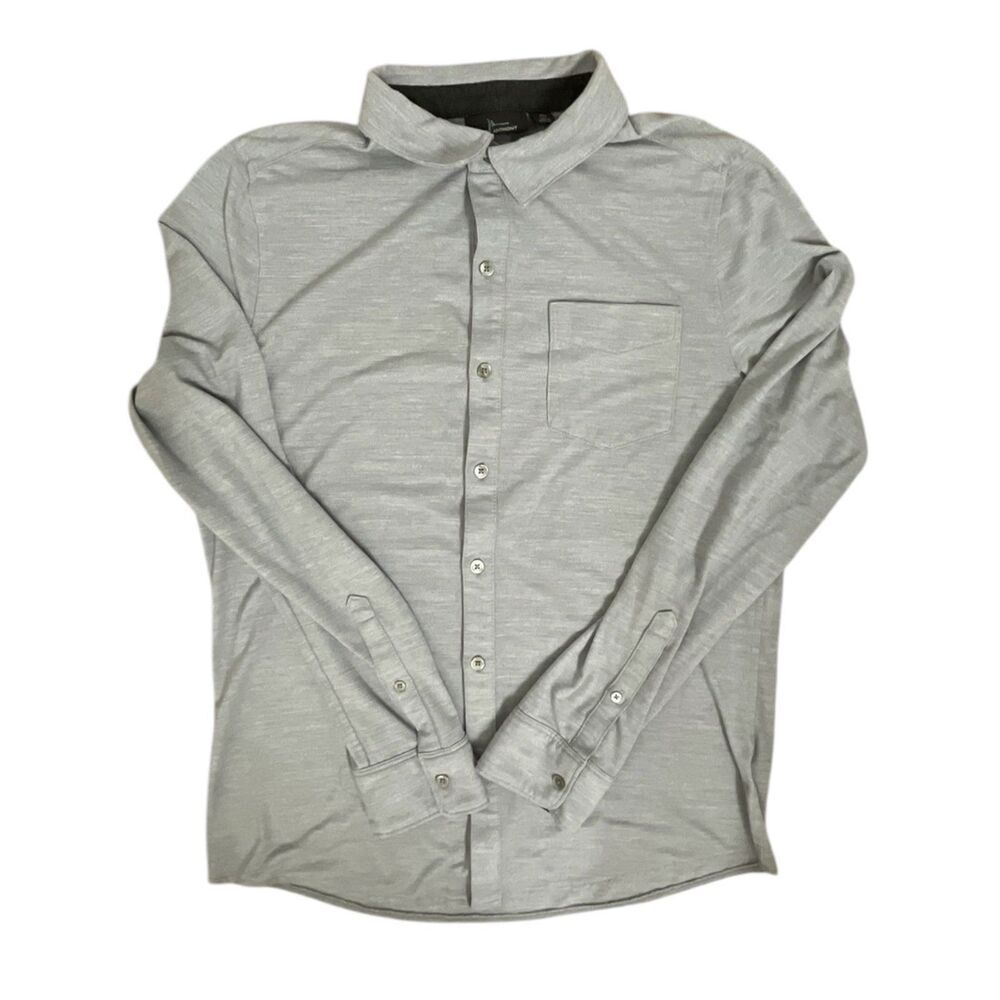 Marc Anthony Gray Button Down Shirt Slim Fit Men M Long Sleeve Casual